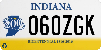 IN license plate 060ZGK