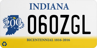 IN license plate 060ZGL