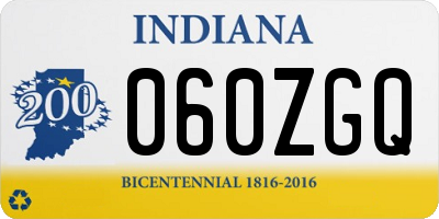 IN license plate 060ZGQ