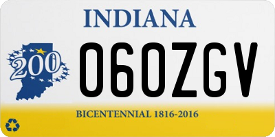 IN license plate 060ZGV