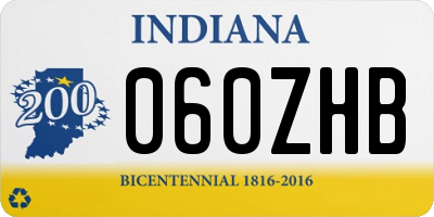 IN license plate 060ZHB