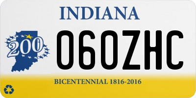 IN license plate 060ZHC