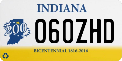IN license plate 060ZHD