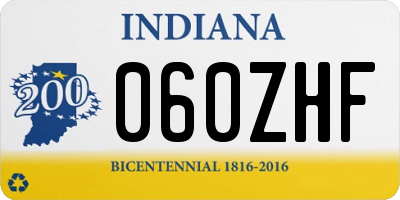 IN license plate 060ZHF