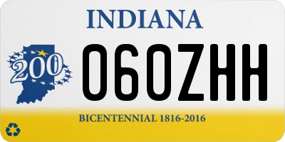 IN license plate 060ZHH