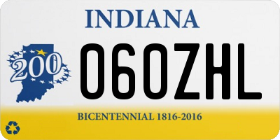 IN license plate 060ZHL