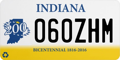 IN license plate 060ZHM