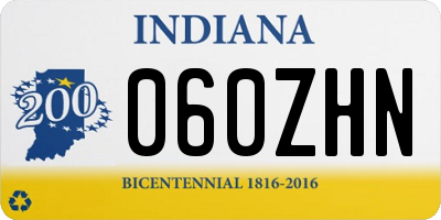 IN license plate 060ZHN
