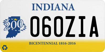 IN license plate 060ZIA