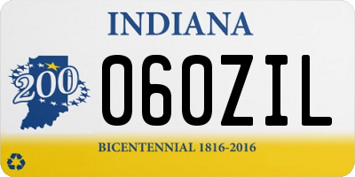 IN license plate 060ZIL