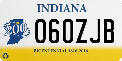 IN license plate 060ZJB