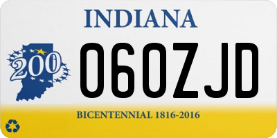 IN license plate 060ZJD