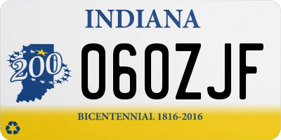 IN license plate 060ZJF