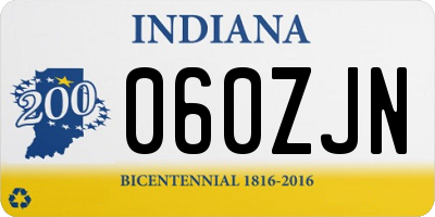 IN license plate 060ZJN