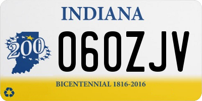 IN license plate 060ZJV