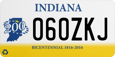 IN license plate 060ZKJ