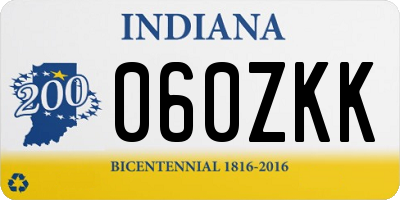 IN license plate 060ZKK