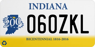 IN license plate 060ZKL