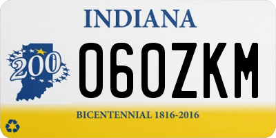 IN license plate 060ZKM