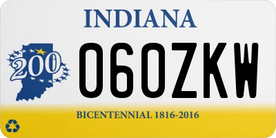 IN license plate 060ZKW