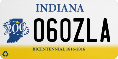 IN license plate 060ZLA
