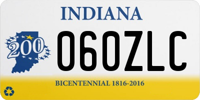 IN license plate 060ZLC