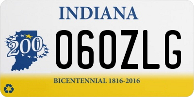 IN license plate 060ZLG