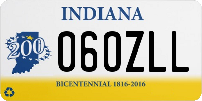 IN license plate 060ZLL