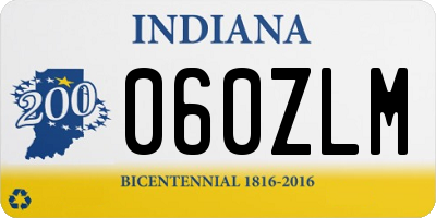 IN license plate 060ZLM