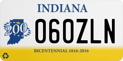 IN license plate 060ZLN
