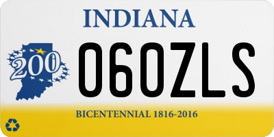 IN license plate 060ZLS
