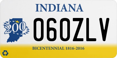 IN license plate 060ZLV