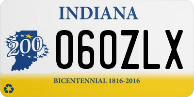 IN license plate 060ZLX