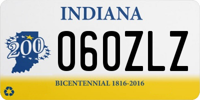 IN license plate 060ZLZ