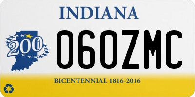IN license plate 060ZMC