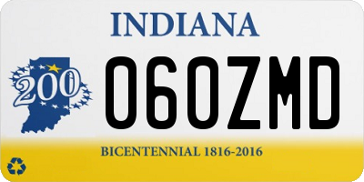IN license plate 060ZMD