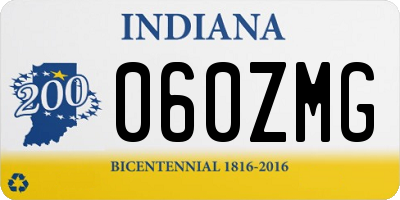 IN license plate 060ZMG