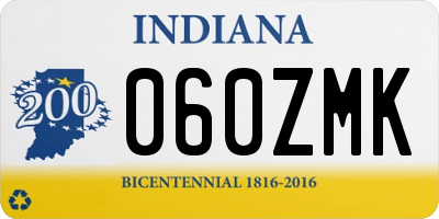 IN license plate 060ZMK