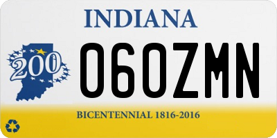 IN license plate 060ZMN