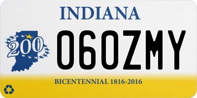 IN license plate 060ZMY