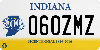 IN license plate 060ZMZ