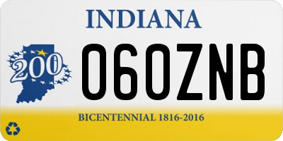 IN license plate 060ZNB