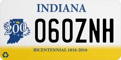 IN license plate 060ZNH