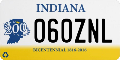 IN license plate 060ZNL