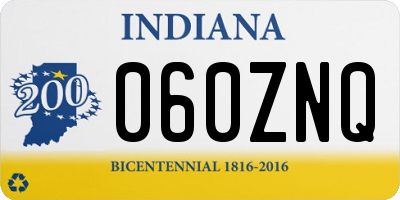 IN license plate 060ZNQ