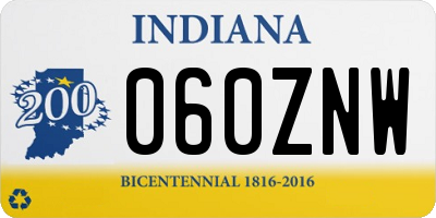 IN license plate 060ZNW