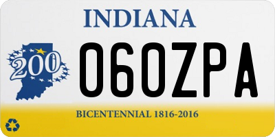 IN license plate 060ZPA