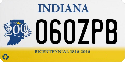 IN license plate 060ZPB