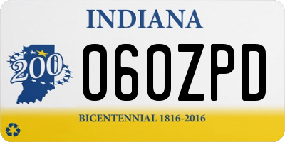 IN license plate 060ZPD