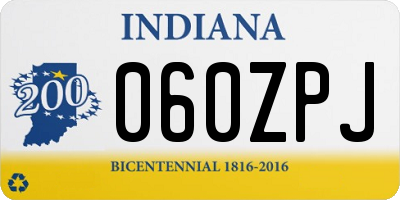 IN license plate 060ZPJ